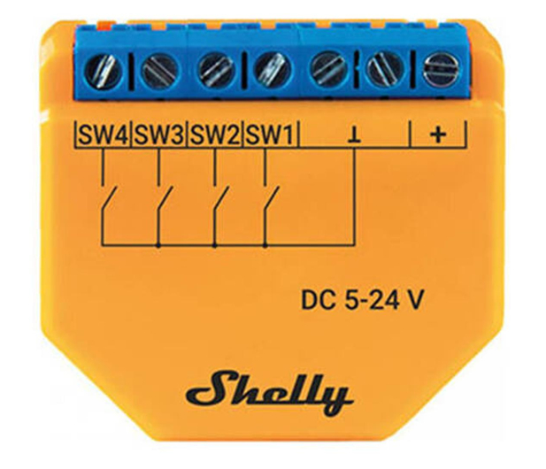 Shelly Kontroler/aktywator scen PLUS i4 DC WIFI, napięcie 5-24V DC Plus i4 DC - 1305809 - zdjęcie